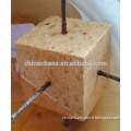 Water proof compressed wood pallet block for pallet foot